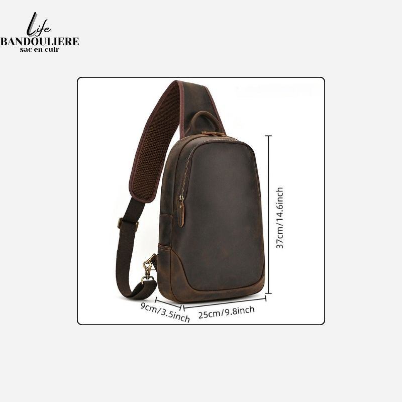 Sacoche bandouliere en cuir pour homme Alex