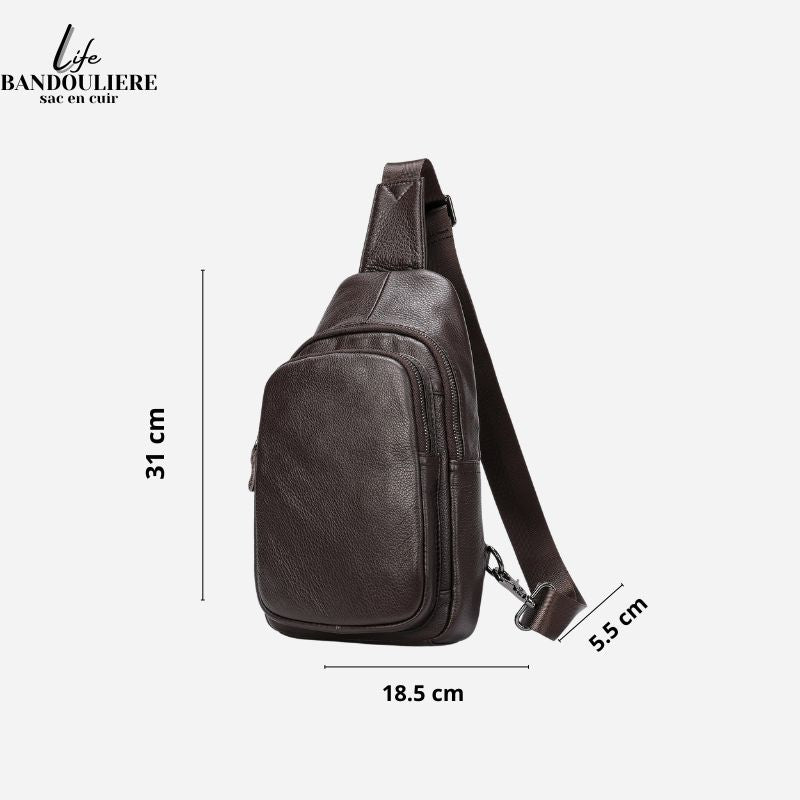 Sac en bandoulière en cuir pour homme Philippe
