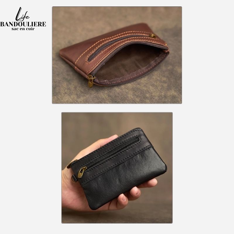 Porte monnaie en cuir pour Homme Davy