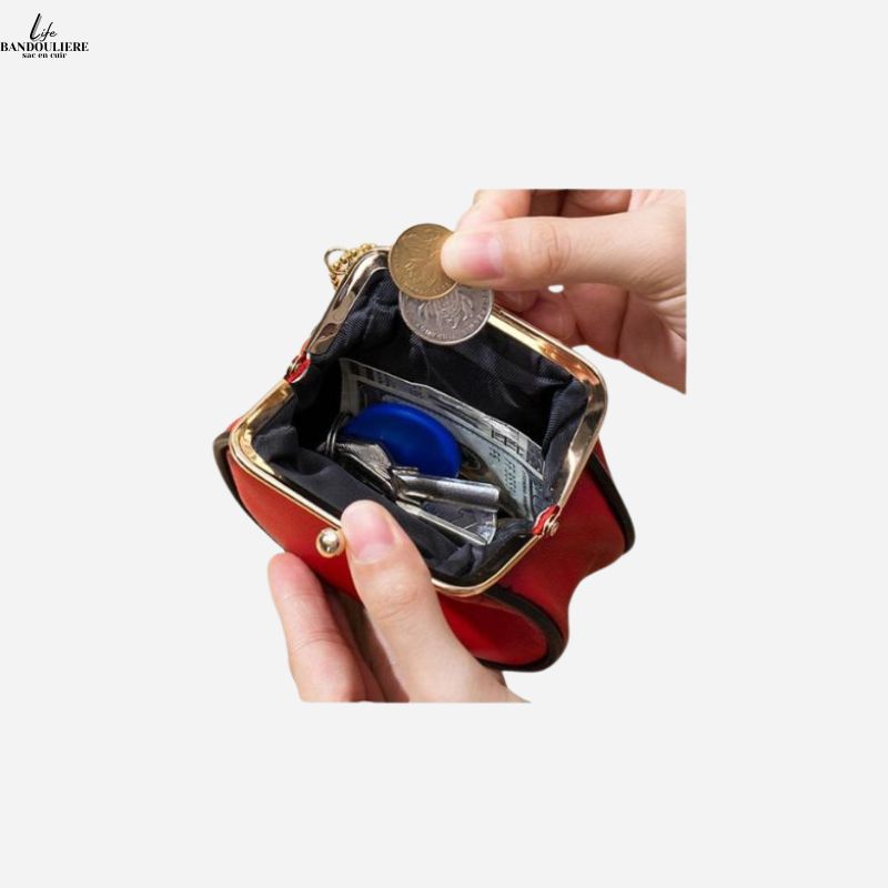 Porte monnaie en cuir pour femme Carine