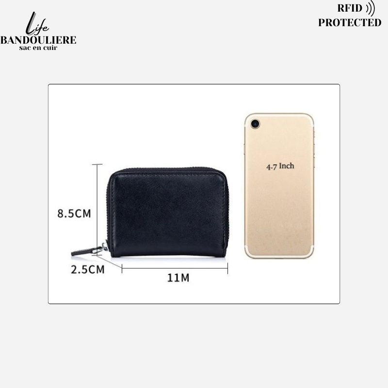 Porte monnaie en cuir pour femme <br>Cathy