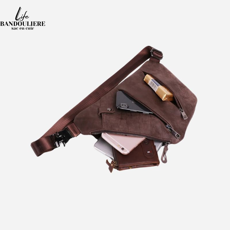 Sac en bandoulière en cuir pour homme Rémi