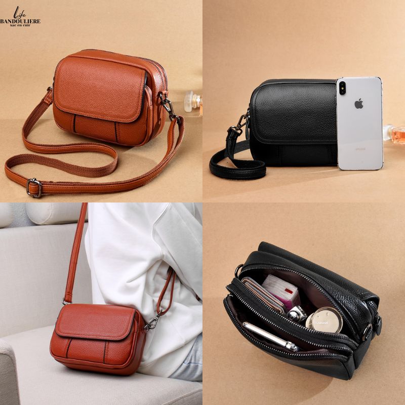 Sac a main cuir marron<br> Karla