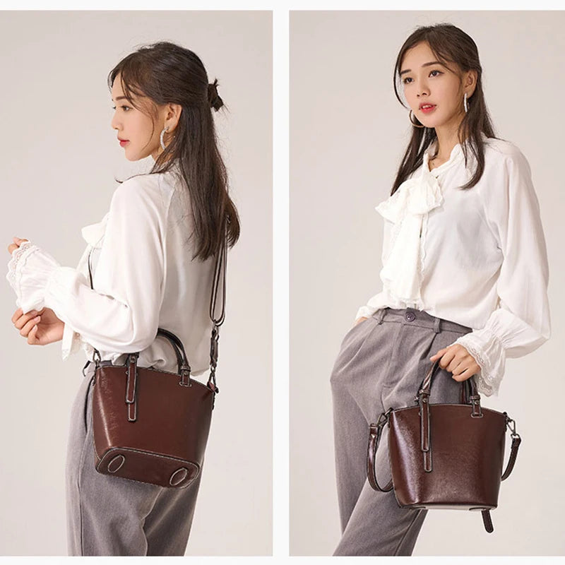 Sac a main cuir marron<br> Tiffanny
