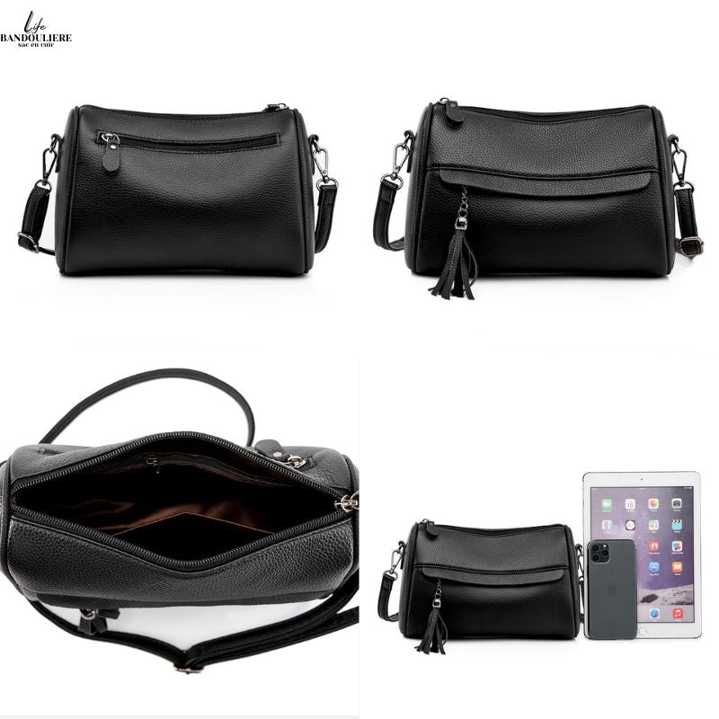 Sac en bandoulière noir Angélique