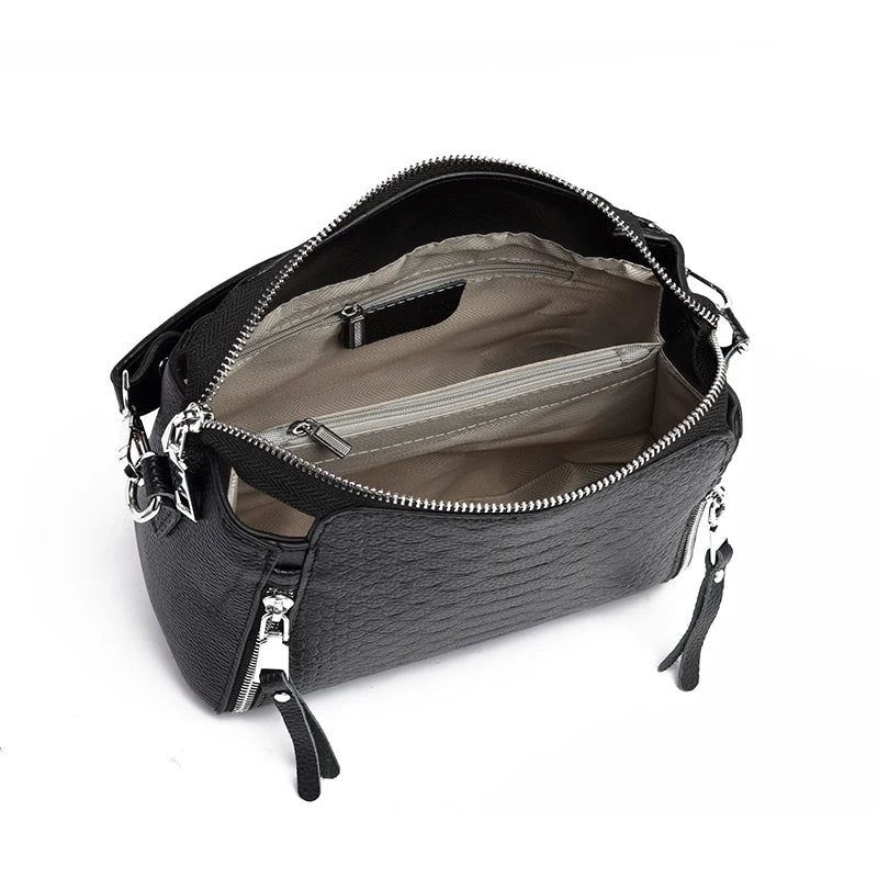 Sac a main cuir femme noir<br> Emma