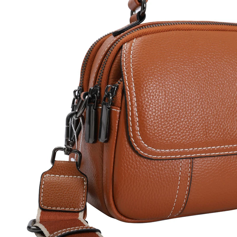 Sac a main en cuir marron<br> Amandine