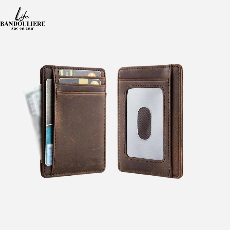 Porte-cartes bancaires en cuir Alex