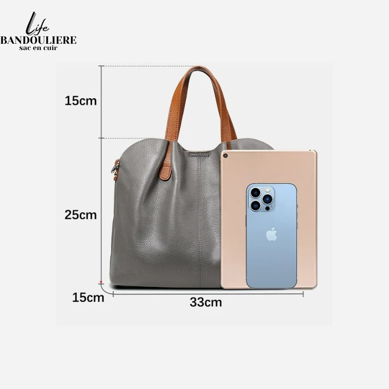 Sac cabas en cuir souple Eloïse