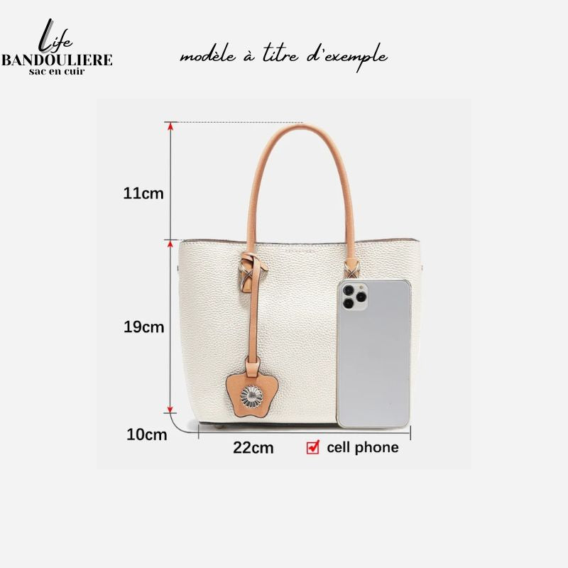 Sac cabas en cuir souple Lily