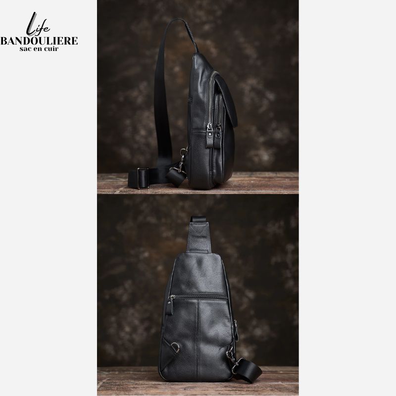 Sac en bandoulière en cuir pour homme Kim