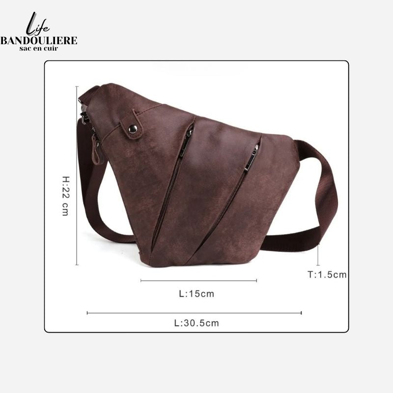 Sac en bandoulière en cuir pour homme Rémi