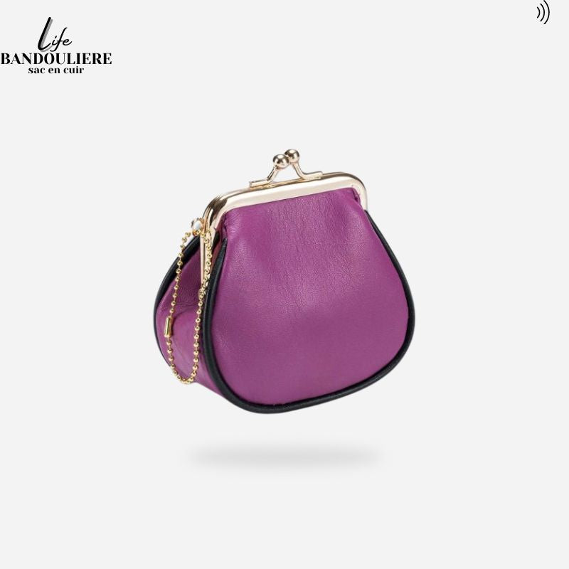 Porte monnaie en cuir pour femme<br> Carine