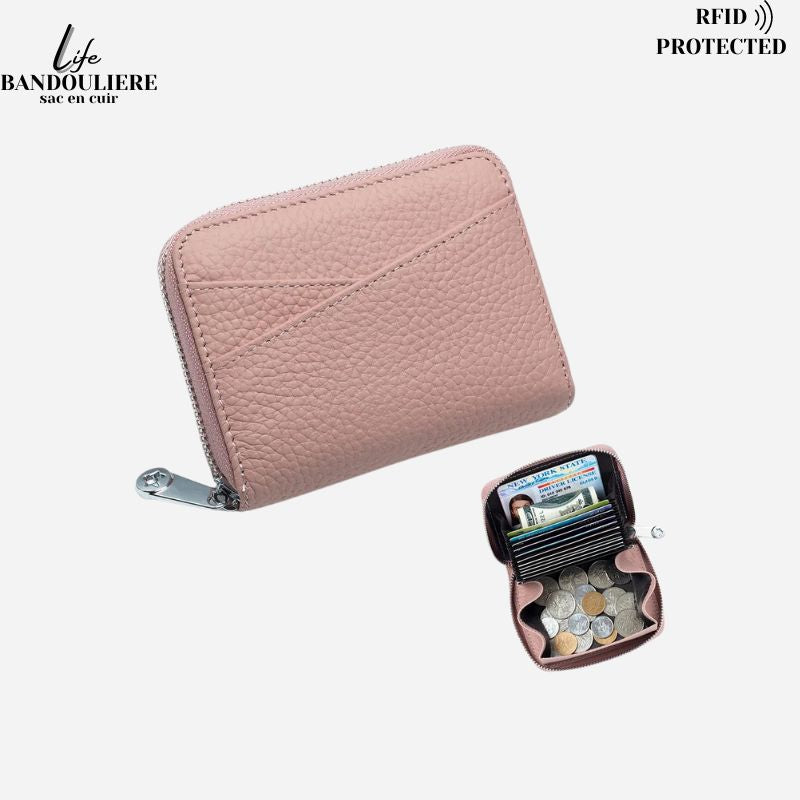 Porte monnaie en cuir pour femme<br> Sylvie