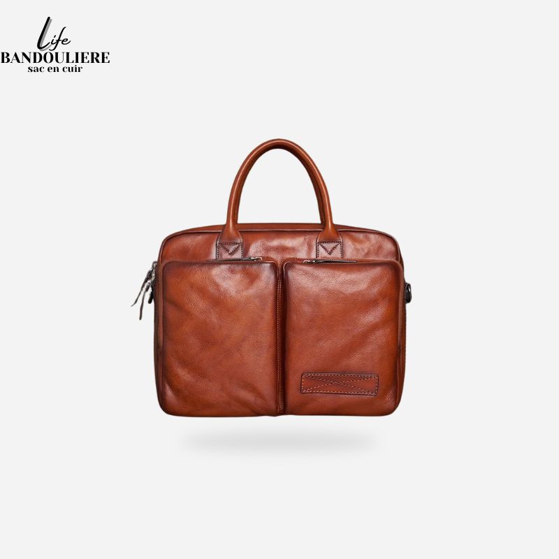 Sac pour ordinateur en cuir Pierre