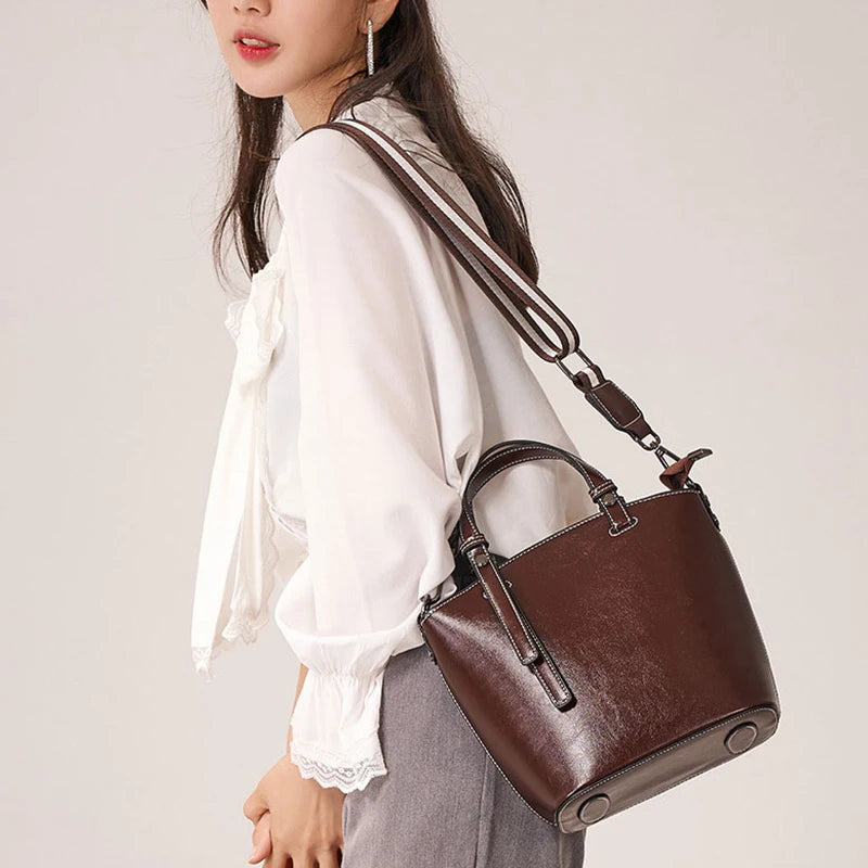 Sac a main cuir marron<br> Tiffanny