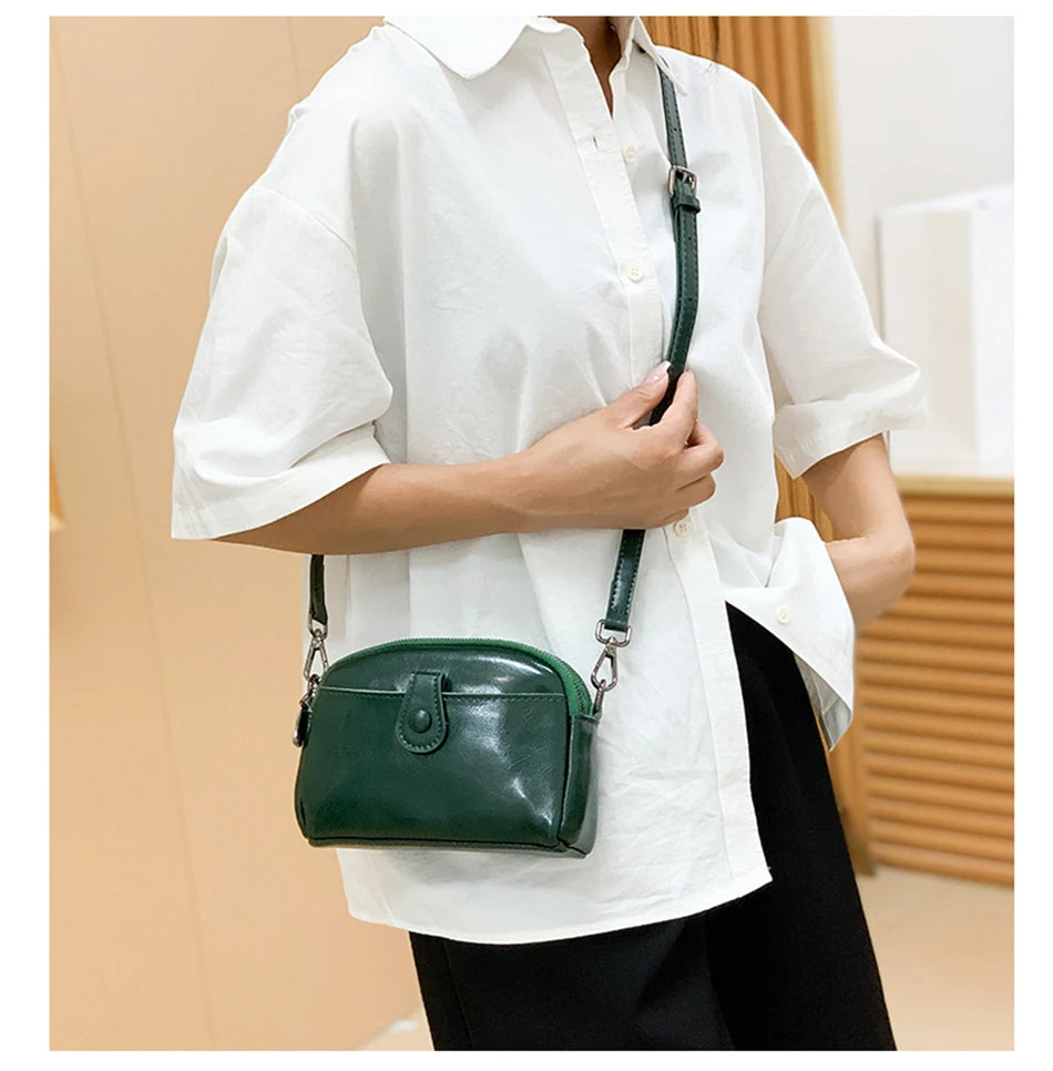 Sac cuir vert<br> Sasha