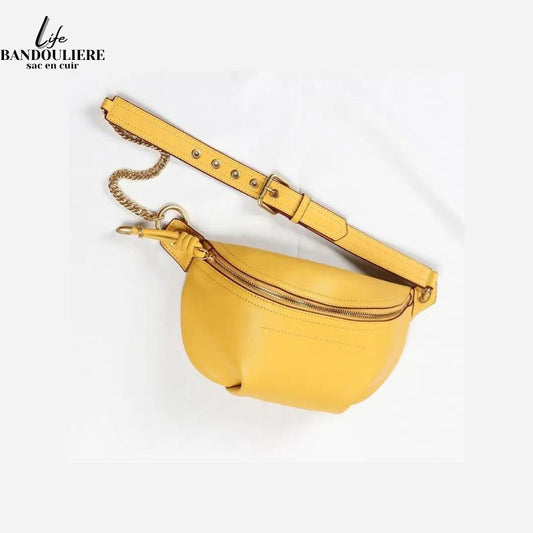 Sac banane bandoulière femme en cuir Stella